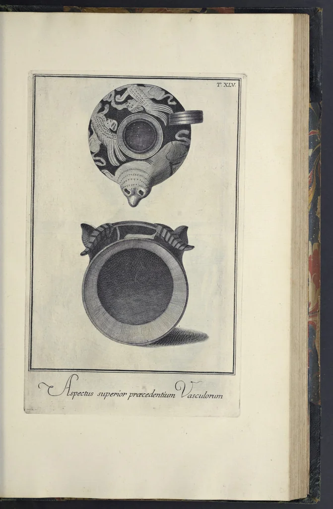 An illustration from Picturae Etruscorum in vasculis nunc primum in unum collectae explicationibus, et dissertationibus inlustratae, 1767, leaf 284