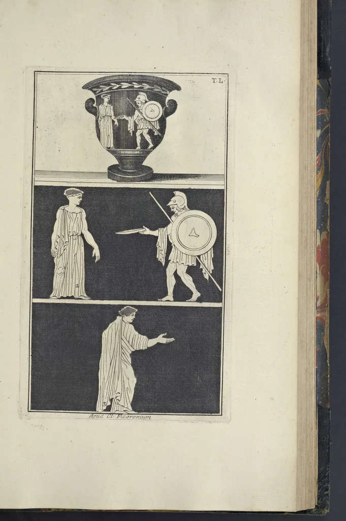 An illustration from Picturae Etruscorum in vasculis nunc primum in unum collectae explicationibus, et dissertationibus inlustratae, 1767, leaf 294