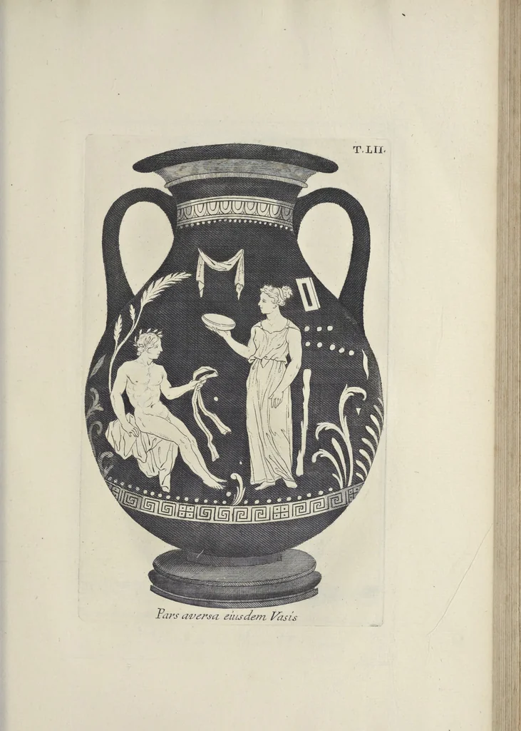 An illustration from Picturae Etruscorum in vasculis nunc primum in unum collectae explicationibus, et dissertationibus inlustratae, 1767, leaf 298