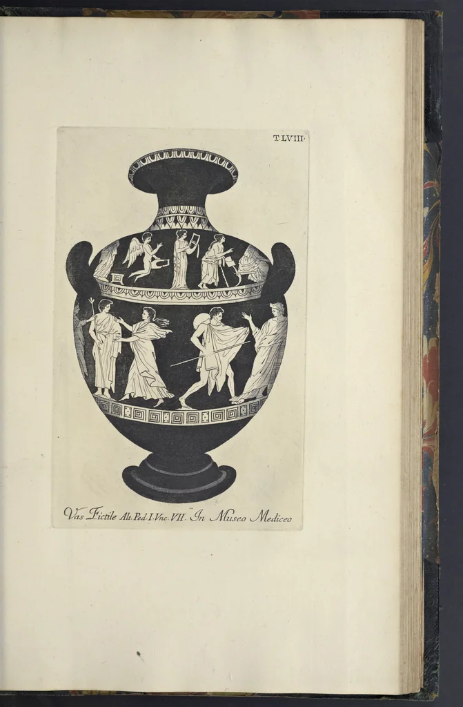 An illustration from Picturae Etruscorum in vasculis nunc primum in unum collectae explicationibus, et dissertationibus inlustratae, 1767, leaf 310