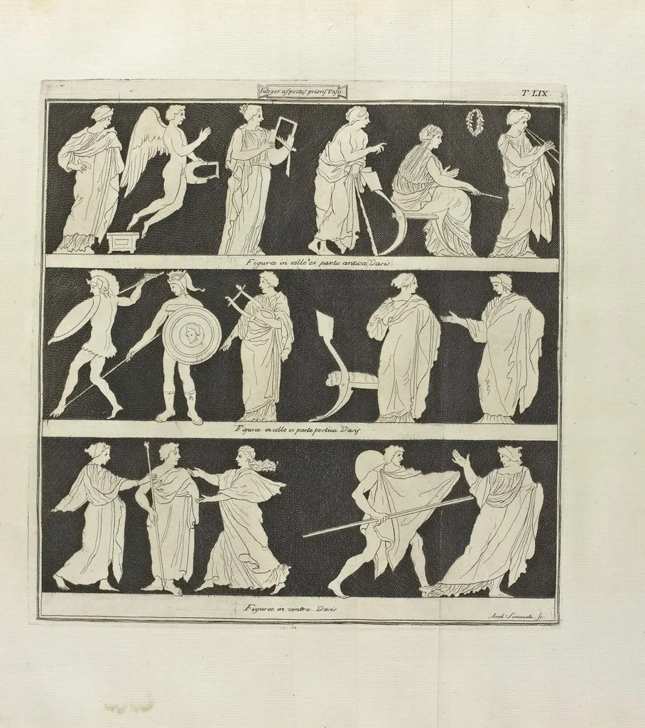 An illustration from Picturae Etruscorum in vasculis nunc primum in unum collectae explicationibus, et dissertationibus inlustratae, 1767, leaf 312