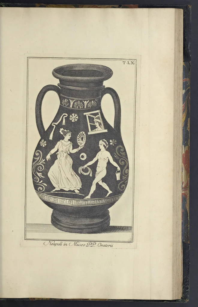 An illustration from Picturae Etruscorum in vasculis nunc primum in unum collectae explicationibus, et dissertationibus inlustratae, 1767, leaf 314