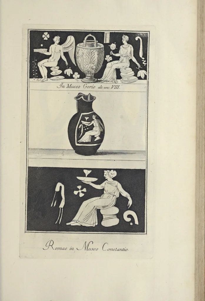 An illustration from Picturae Etruscorum in vasculis nunc primum in unum collectae explicationibus, et dissertationibus inlustratae, 1767, leaf 318