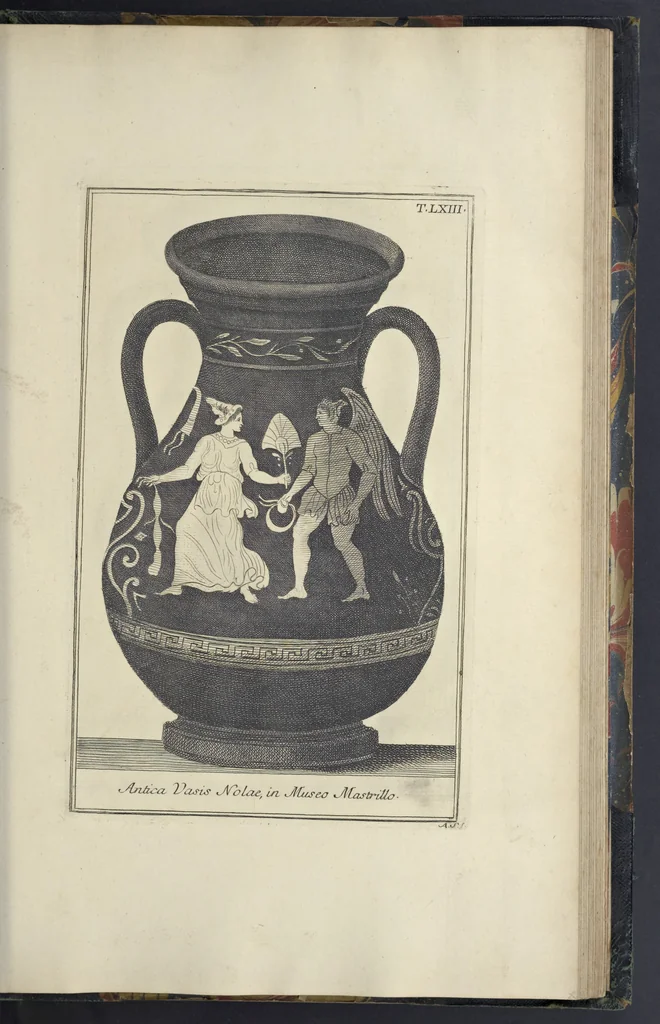 An illustration from Picturae Etruscorum in vasculis nunc primum in unum collectae explicationibus, et dissertationibus inlustratae, 1767, leaf 320