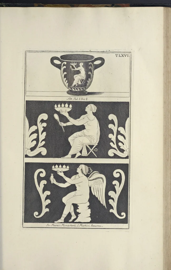 An illustration from Picturae Etruscorum in vasculis nunc primum in unum collectae explicationibus, et dissertationibus inlustratae, 1767, leaf 326