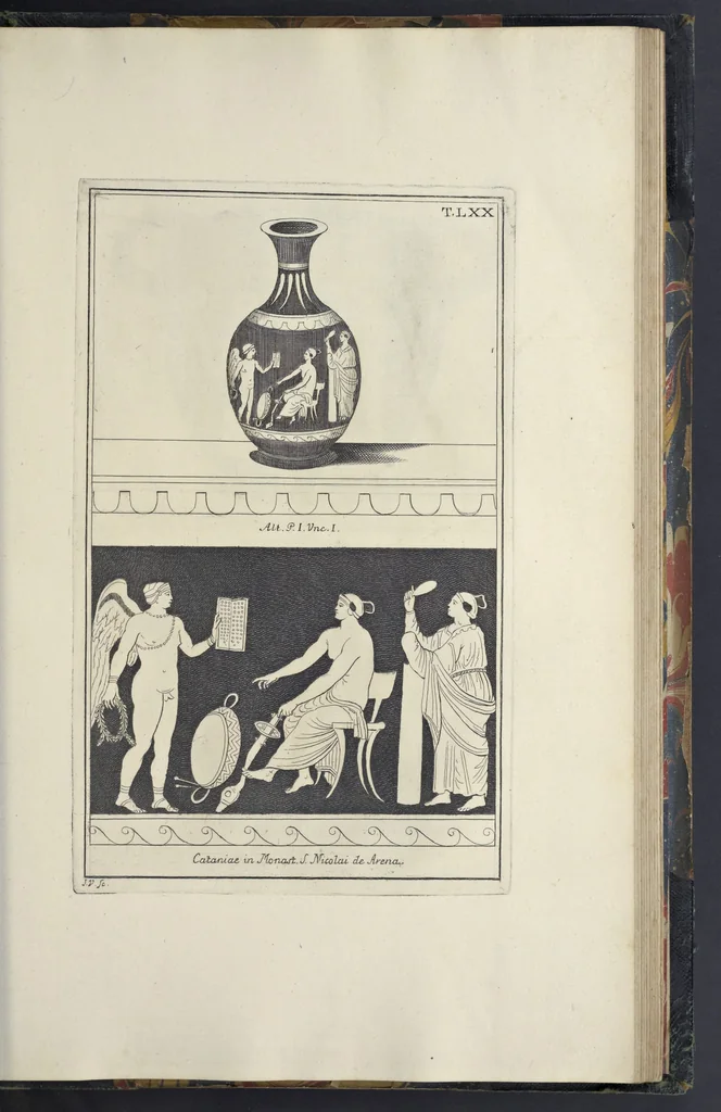 An illustration from Picturae Etruscorum in vasculis nunc primum in unum collectae explicationibus, et dissertationibus inlustratae, 1767, leaf 334