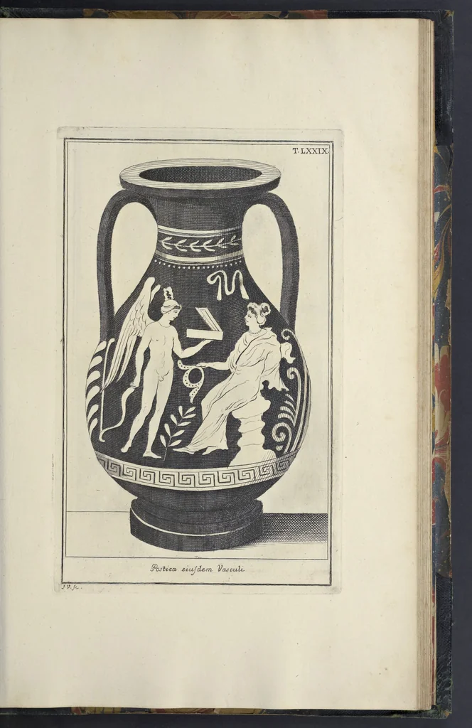 An illustration from Picturae Etruscorum in vasculis nunc primum in unum collectae explicationibus, et dissertationibus inlustratae, 1767, leaf 352