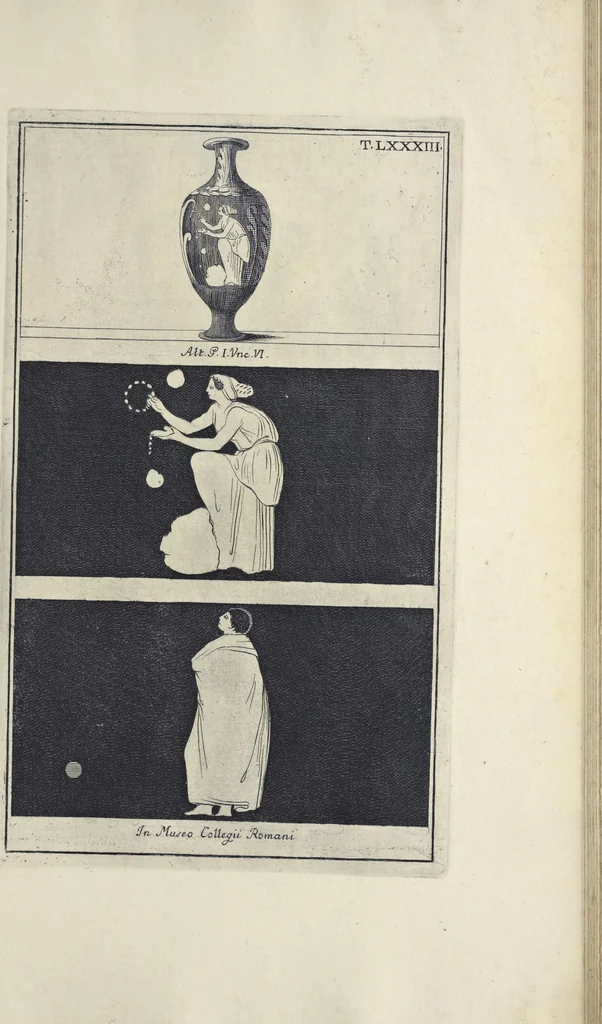 An illustration from Picturae Etruscorum in vasculis nunc primum in unum collectae explicationibus, et dissertationibus inlustratae, 1767, leaf 358