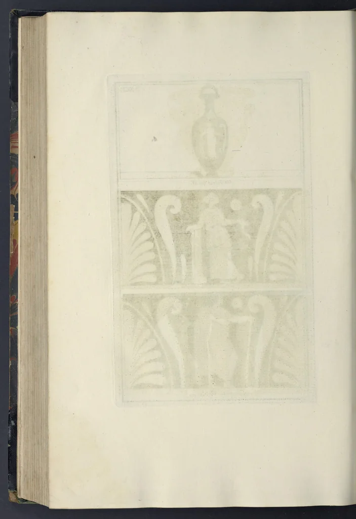An illustration from Picturae Etruscorum in vasculis nunc primum in unum collectae explicationibus, et dissertationibus inlustratae, 1767, leaf 377