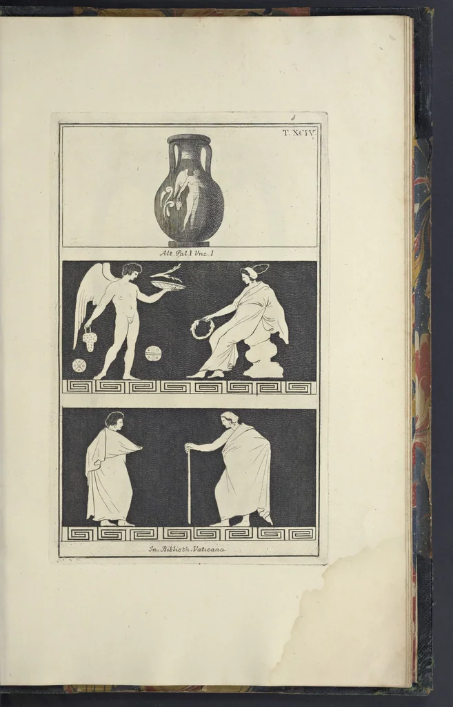 An illustration from Picturae Etruscorum in vasculis nunc primum in unum collectae explicationibus, et dissertationibus inlustratae, 1767, leaf 380