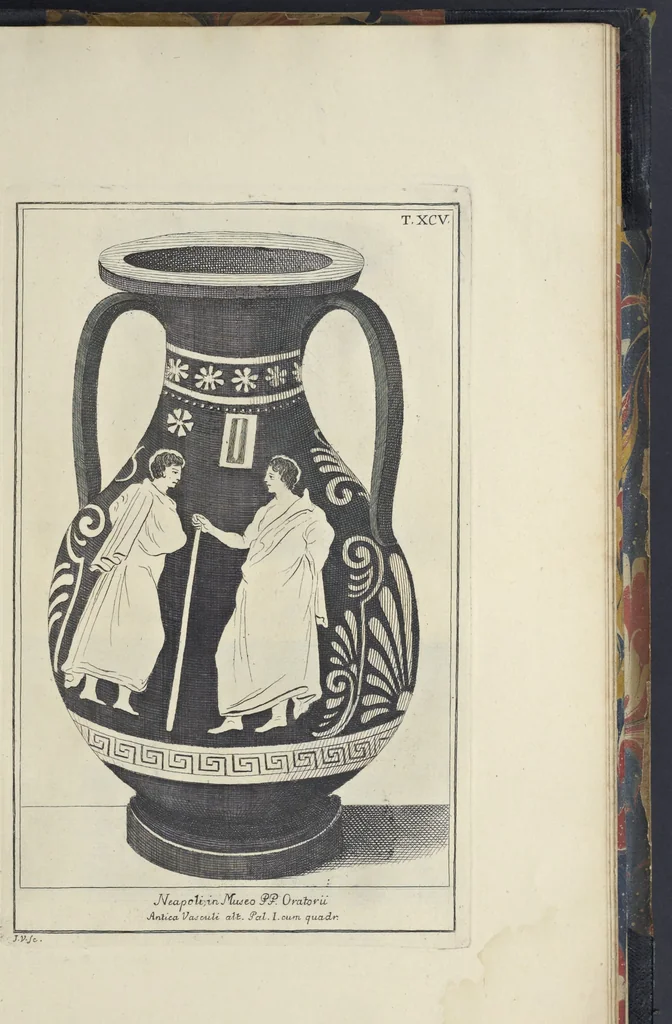An illustration from Picturae Etruscorum in vasculis nunc primum in unum collectae explicationibus, et dissertationibus inlustratae, 1767, leaf 382