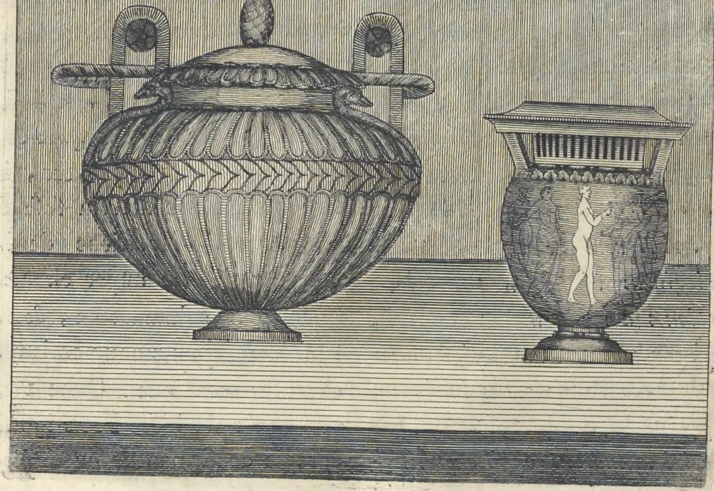 An illustration from Picturae Etruscorum in vasculis nunc primum in unum collectae explicationibus, et dissertationibus inlustratae, 1767, leaf 59