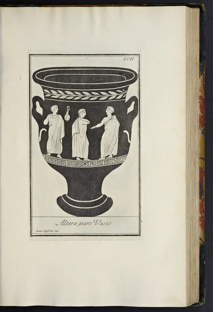 An illustration from Picturae Etruscorum in vasculis nunc primum in unum collectae explicationibus, et dissertationibus inlustratae, 1767, leaf 244