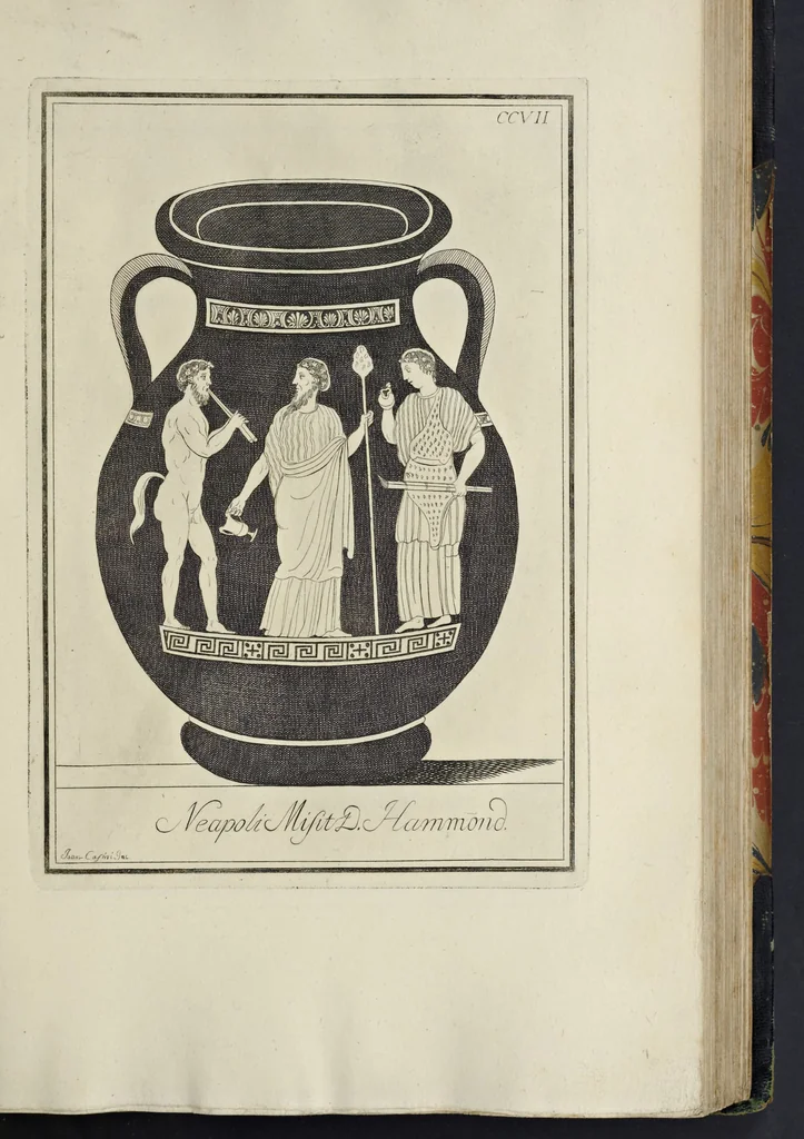 An illustration from Picturae Etruscorum in vasculis nunc primum in unum collectae explicationibus, et dissertationibus inlustratae, 1767, leaf 254