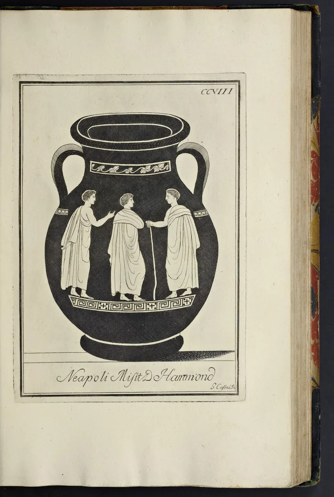 An illustration from Picturae Etruscorum in vasculis nunc primum in unum collectae explicationibus, et dissertationibus inlustratae, 1767, leaf 256