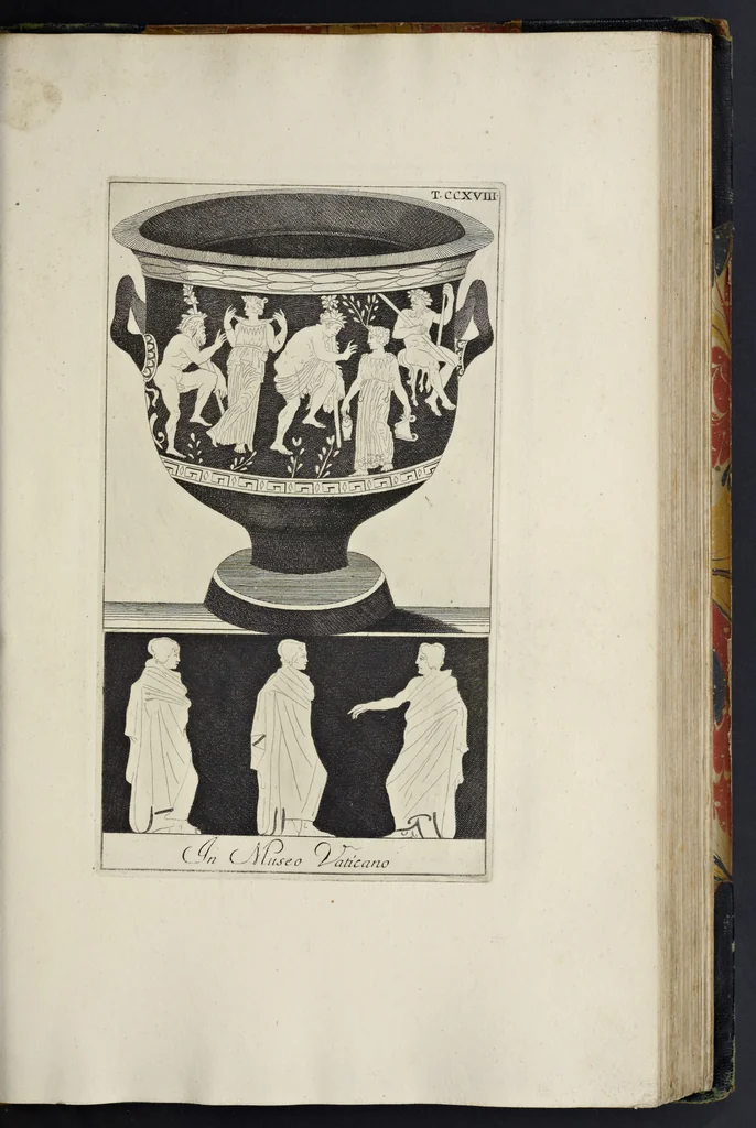 An illustration from Picturae Etruscorum in vasculis nunc primum in unum collectae explicationibus, et dissertationibus inlustratae, 1767, leaf 276