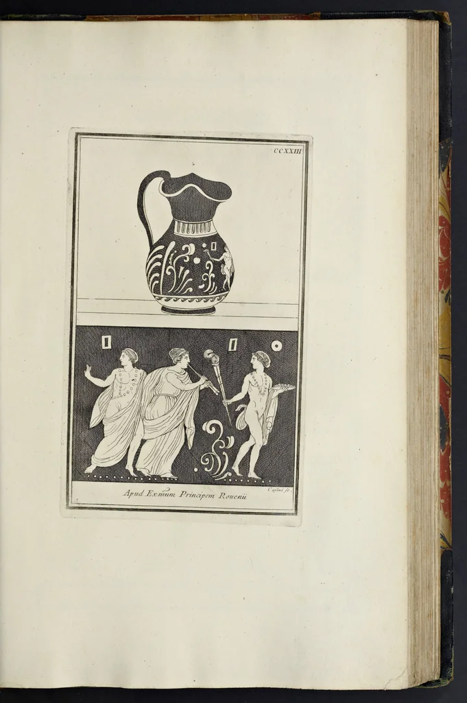 An illustration from Picturae Etruscorum in vasculis nunc primum in unum collectae explicationibus, et dissertationibus inlustratae, 1767, leaf 286