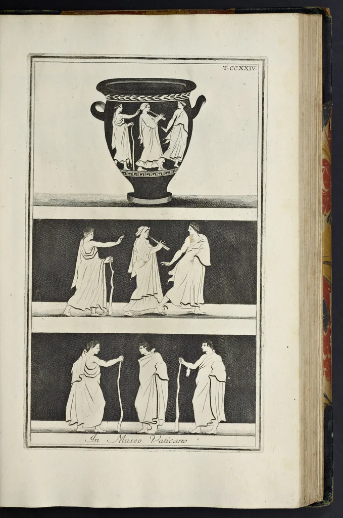 An illustration from Picturae Etruscorum in vasculis nunc primum in unum collectae explicationibus, et dissertationibus inlustratae, 1767, leaf 288