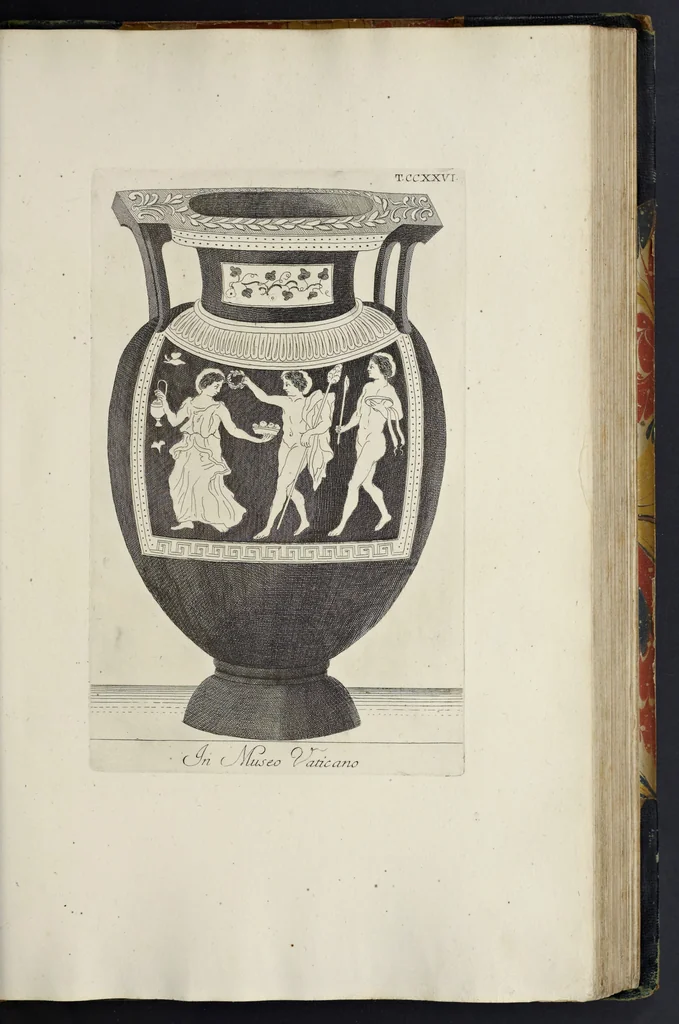 An illustration from Picturae Etruscorum in vasculis nunc primum in unum collectae explicationibus, et dissertationibus inlustratae, 1767, leaf 292