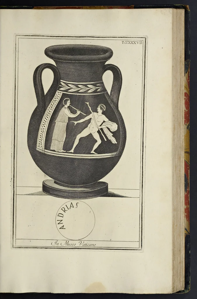 An illustration from Picturae Etruscorum in vasculis nunc primum in unum collectae explicationibus, et dissertationibus inlustratae, 1767, leaf 314