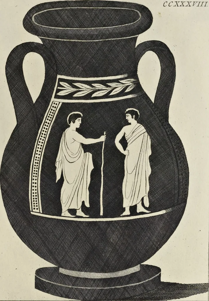 An illustration from Picturae Etruscorum in vasculis nunc primum in unum collectae explicationibus, et dissertationibus inlustratae, 1767, leaf 316