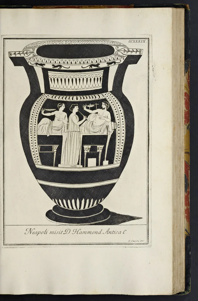 An illustration from Picturae Etruscorum in vasculis nunc primum in unum collectae explicationibus, et dissertationibus inlustratae, 1767, leaf 318