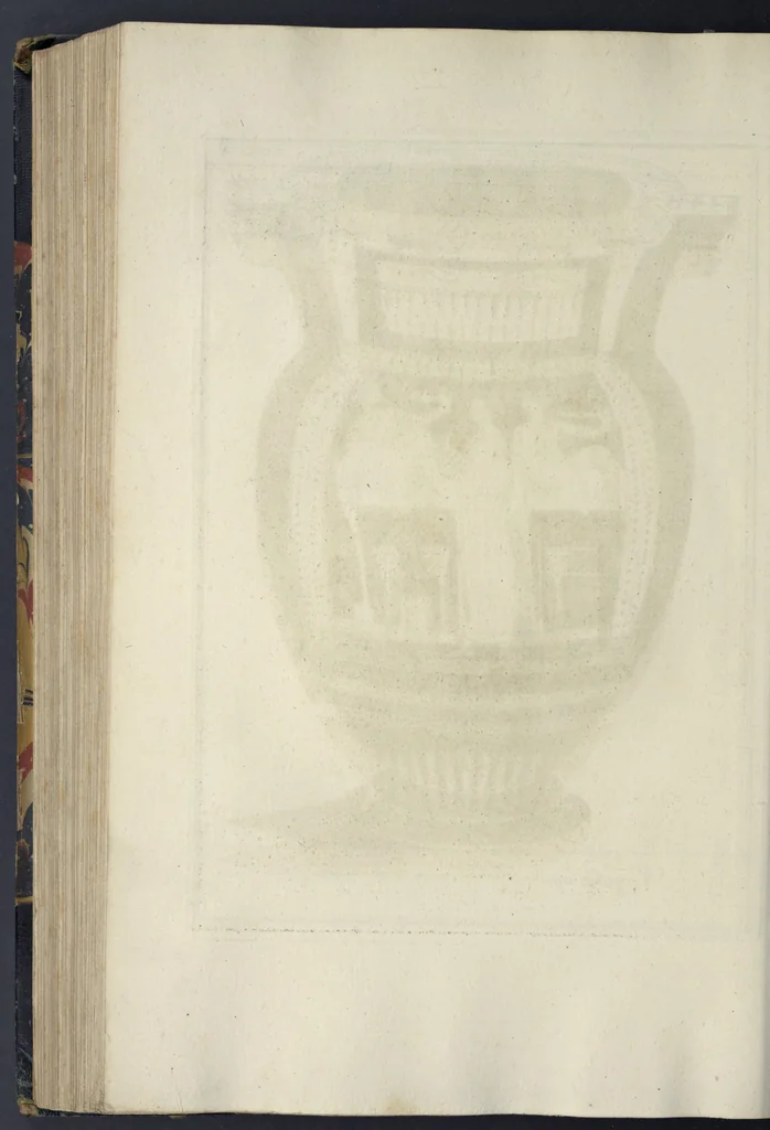 An illustration from Picturae Etruscorum in vasculis nunc primum in unum collectae explicationibus, et dissertationibus inlustratae, 1767, leaf 319
