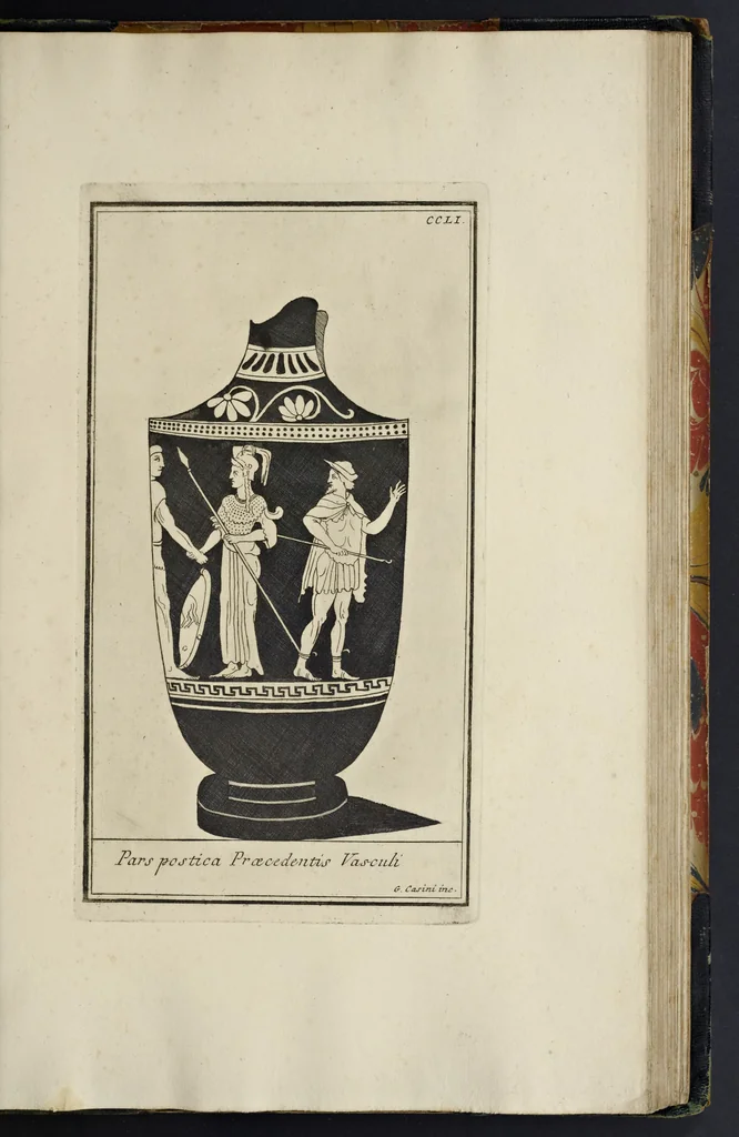 An illustration from Picturae Etruscorum in vasculis nunc primum in unum collectae explicationibus, et dissertationibus inlustratae, 1767, leaf 342
