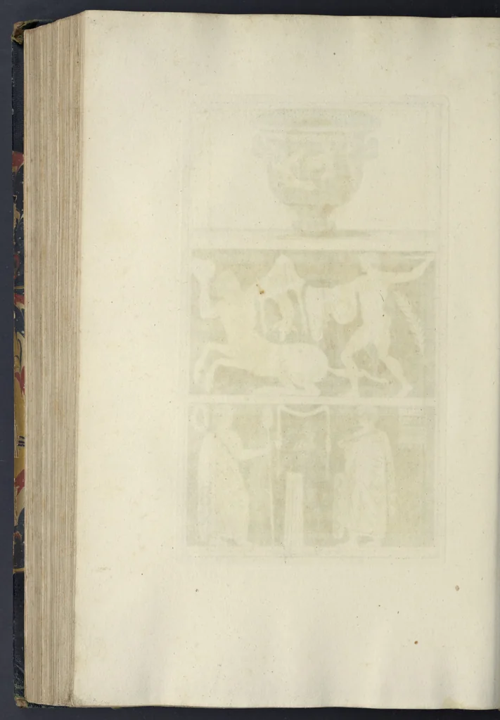 An illustration from Picturae Etruscorum in vasculis nunc primum in unum collectae explicationibus, et dissertationibus inlustratae, 1767, leaf 345