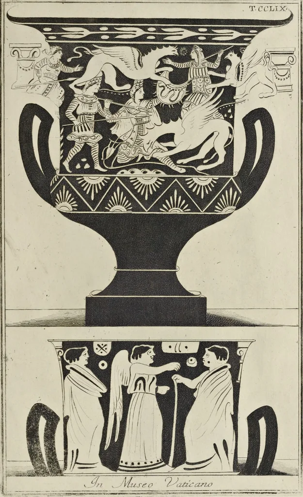 An illustration from Picturae Etruscorum in vasculis nunc primum in unum collectae explicationibus, et dissertationibus inlustratae, 1767, leaf 360
