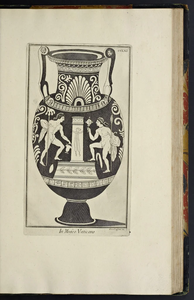 An illustration from Picturae Etruscorum in vasculis nunc primum in unum collectae explicationibus, et dissertationibus inlustratae, 1767, leaf 364