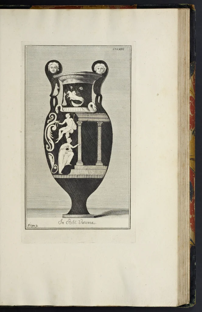 An illustration from Picturae Etruscorum in vasculis nunc primum in unum collectae explicationibus, et dissertationibus inlustratae, 1767, leaf 370