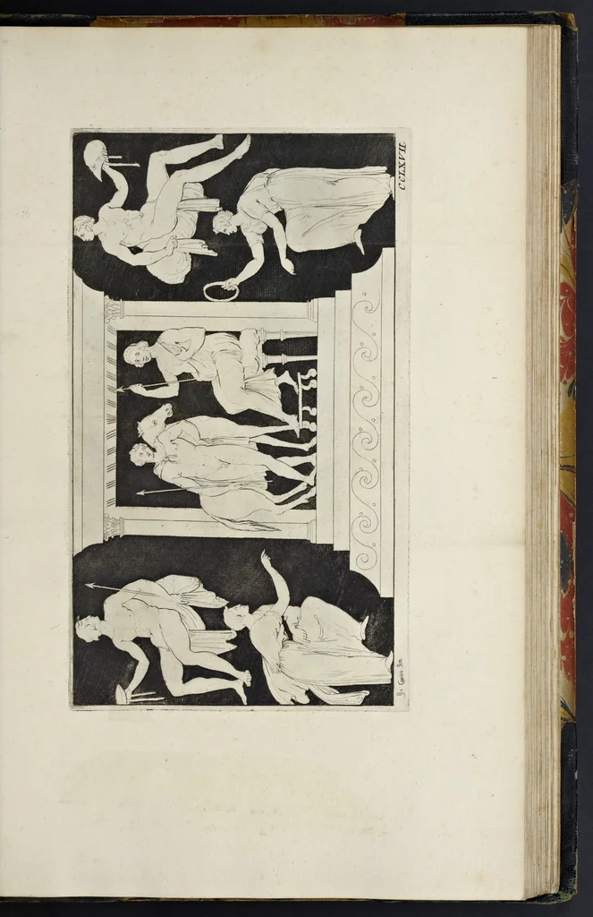 An illustration from Picturae Etruscorum in vasculis nunc primum in unum collectae explicationibus, et dissertationibus inlustratae, 1767, leaf 376