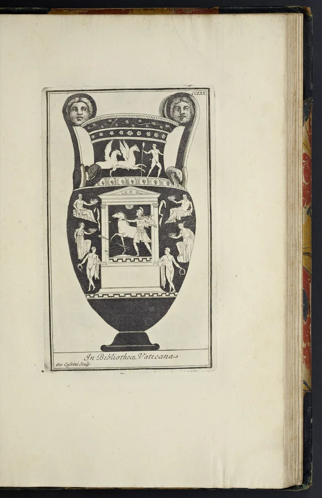 An illustration from Picturae Etruscorum in vasculis nunc primum in unum collectae explicationibus, et dissertationibus inlustratae, 1767, leaf 382