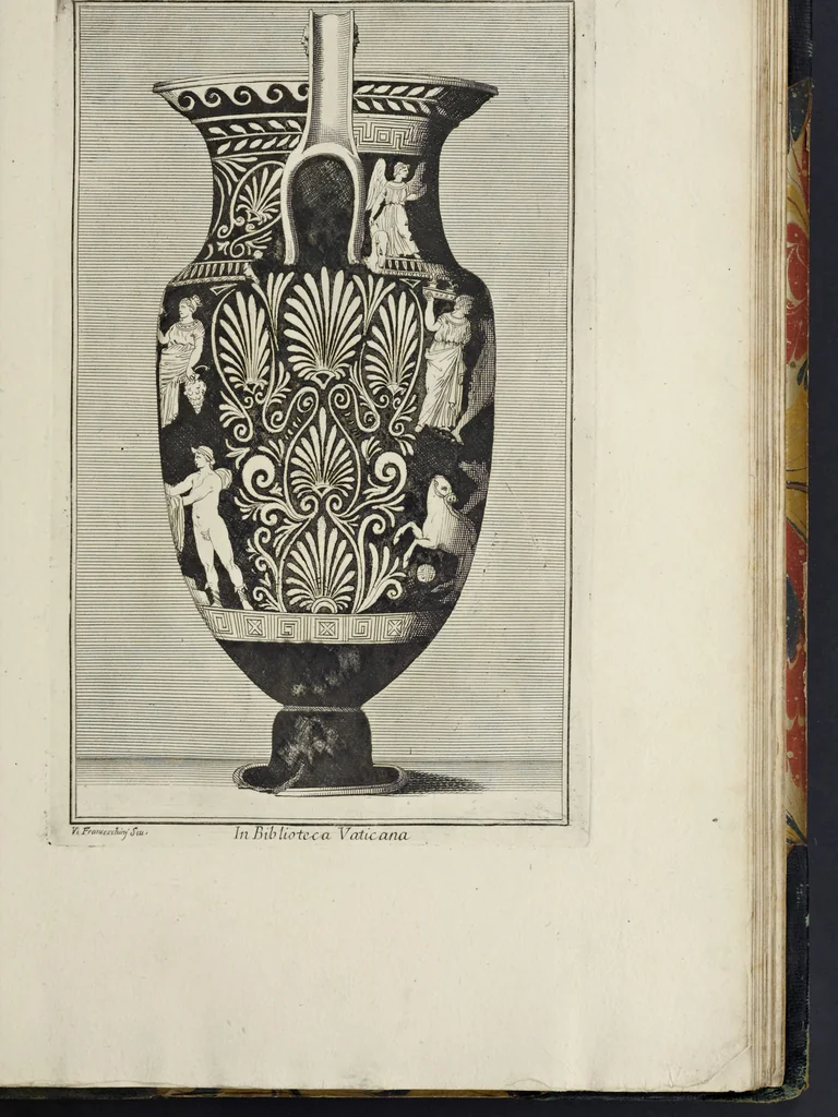 An illustration from Picturae Etruscorum in vasculis nunc primum in unum collectae explicationibus, et dissertationibus inlustratae, 1767, leaf 410