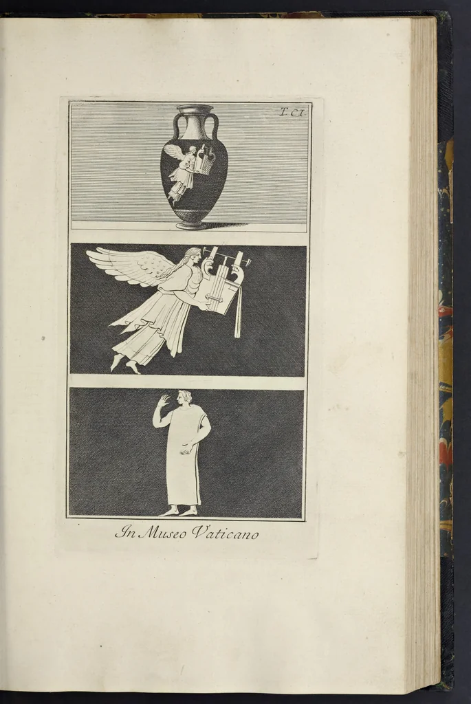 An illustration from Picturae Etruscorum in vasculis nunc primum in unum collectae explicationibus, et dissertationibus inlustratae, 1767, leaf 182