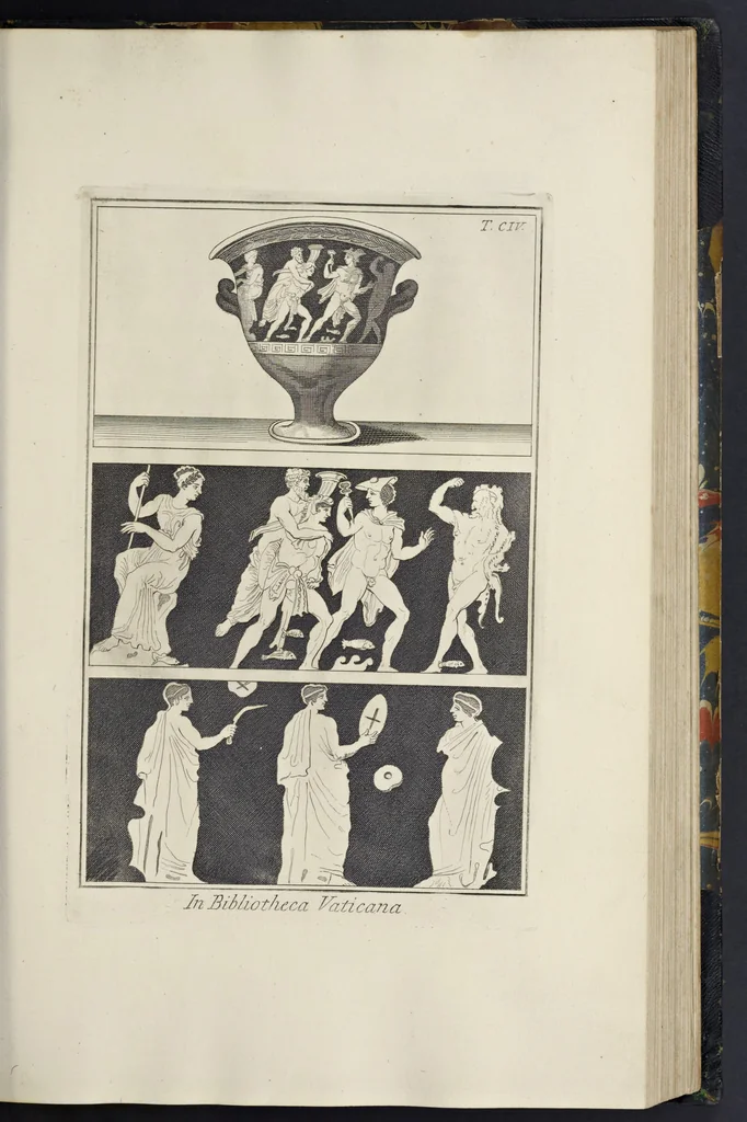 An illustration from Picturae Etruscorum in vasculis nunc primum in unum collectae explicationibus, et dissertationibus inlustratae, 1767, leaf 188