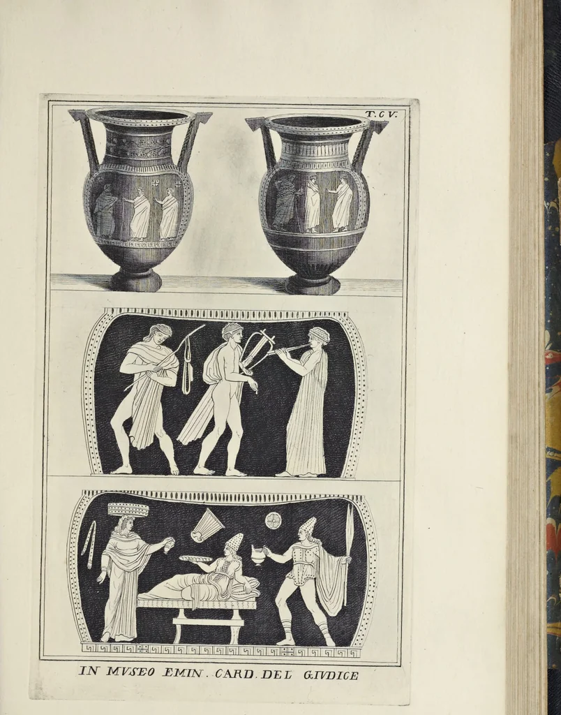 An illustration from Picturae Etruscorum in vasculis nunc primum in unum collectae explicationibus, et dissertationibus inlustratae, 1767, leaf 190