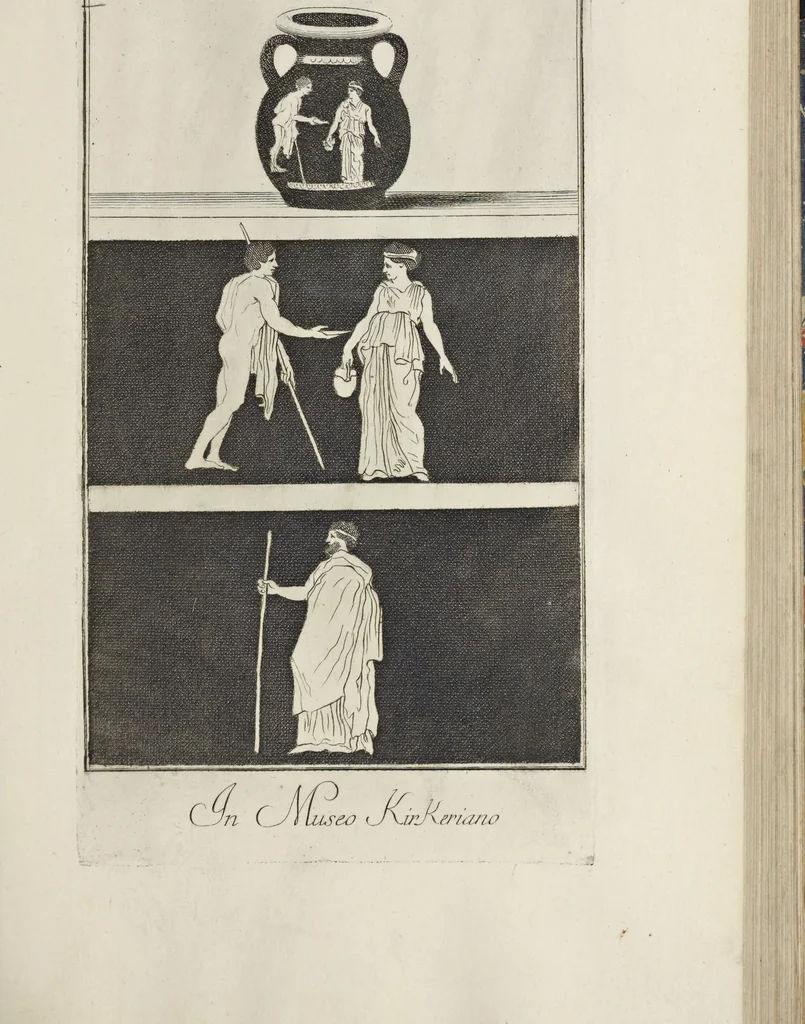 An illustration from Picturae Etruscorum in vasculis nunc primum in unum collectae explicationibus, et dissertationibus inlustratae, 1767, leaf 192