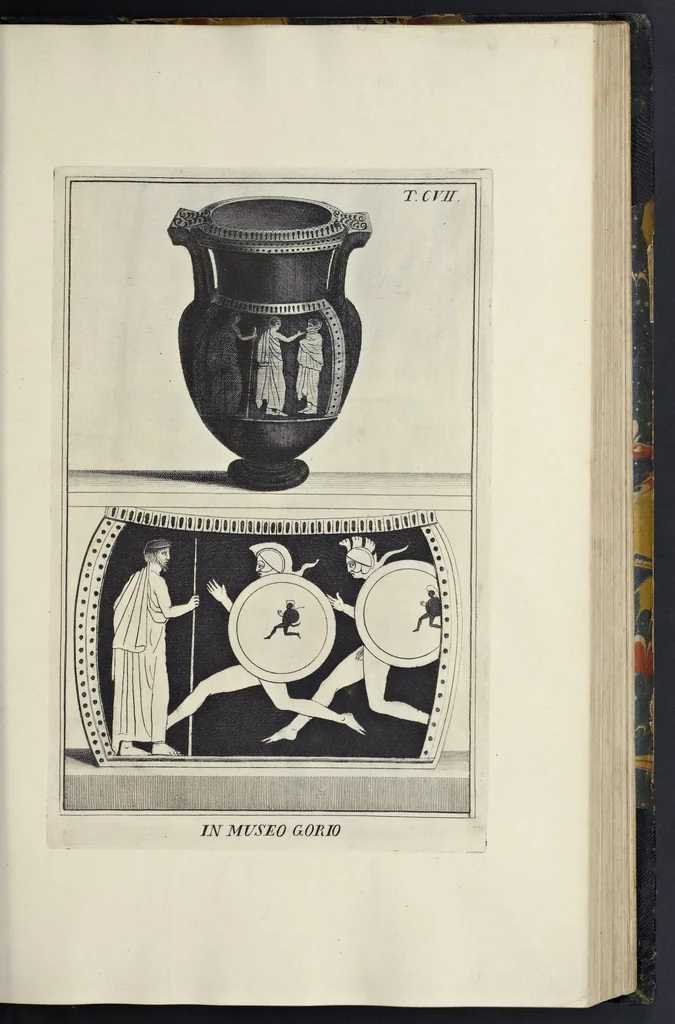 An illustration from Picturae Etruscorum in vasculis nunc primum in unum collectae explicationibus, et dissertationibus inlustratae, 1767, leaf 194