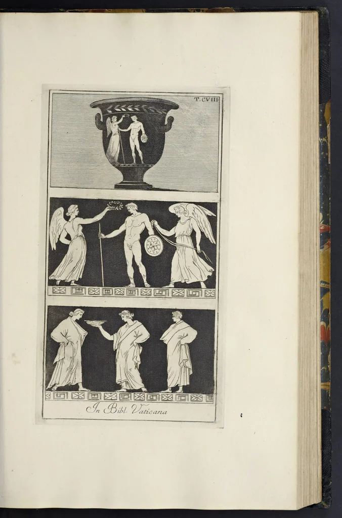 An illustration from Picturae Etruscorum in vasculis nunc primum in unum collectae explicationibus, et dissertationibus inlustratae, 1767, leaf 196