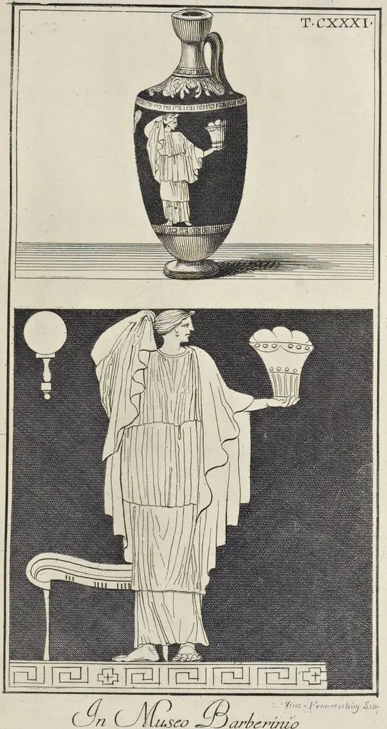 An illustration from Picturae Etruscorum in vasculis nunc primum in unum collectae explicationibus, et dissertationibus inlustratae, 1767, leaf 242