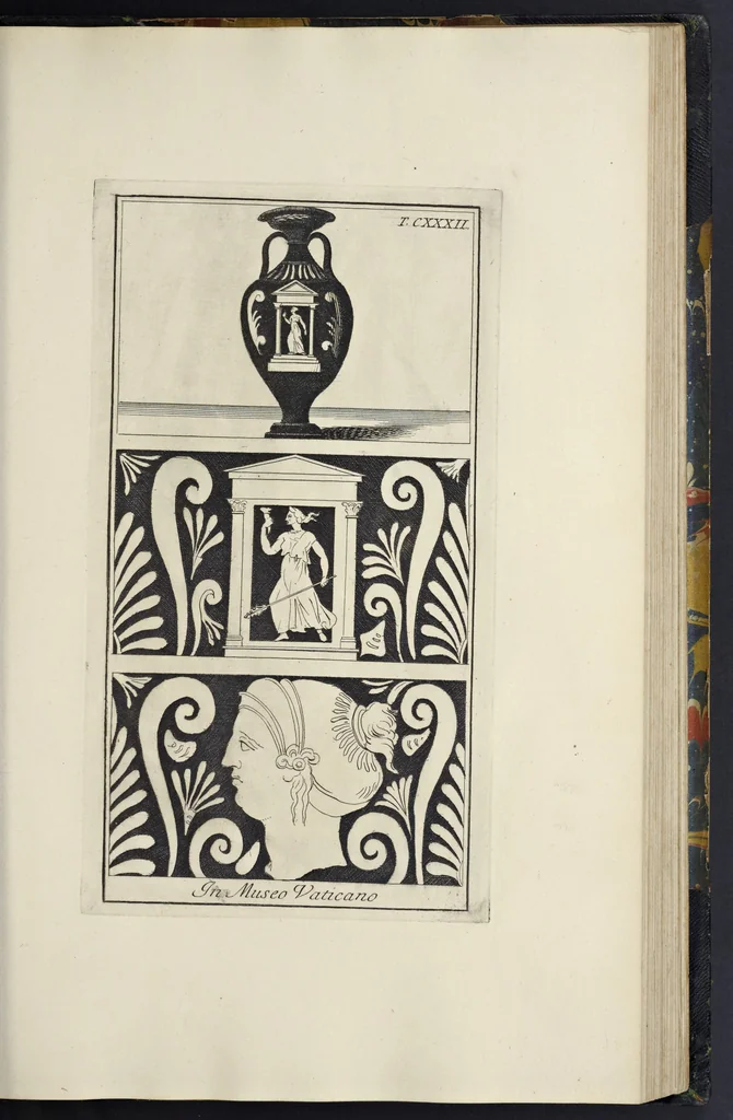 An illustration from Picturae Etruscorum in vasculis nunc primum in unum collectae explicationibus, et dissertationibus inlustratae, 1767, leaf 244