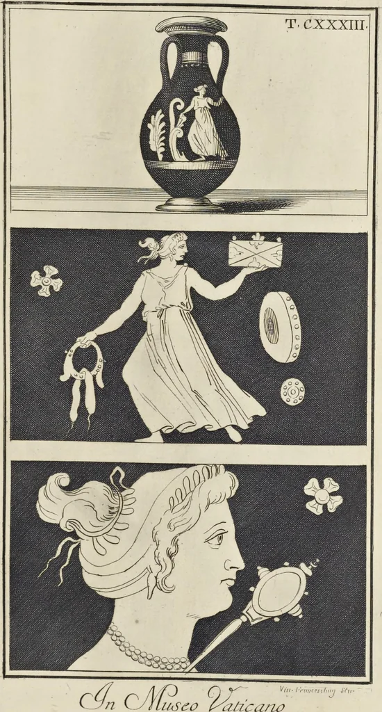 An illustration from Picturae Etruscorum in vasculis nunc primum in unum collectae explicationibus, et dissertationibus inlustratae, 1767, leaf 246