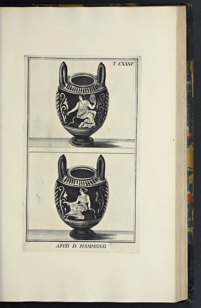 An illustration from Picturae Etruscorum in vasculis nunc primum in unum collectae explicationibus, et dissertationibus inlustratae, 1767, leaf 250