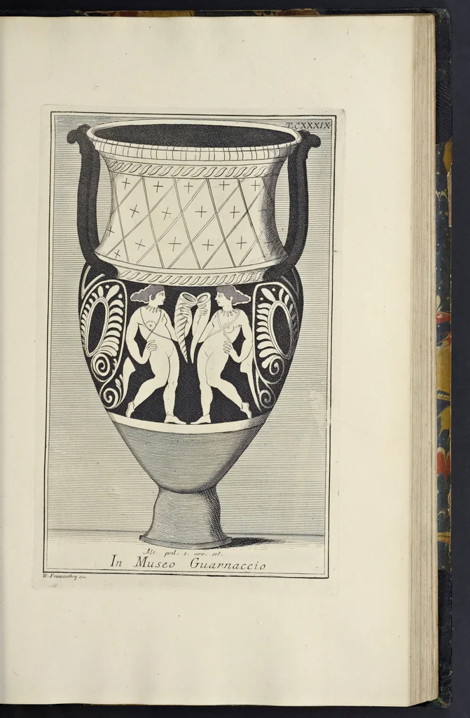 An illustration from Picturae Etruscorum in vasculis nunc primum in unum collectae explicationibus, et dissertationibus inlustratae, 1767, leaf 258