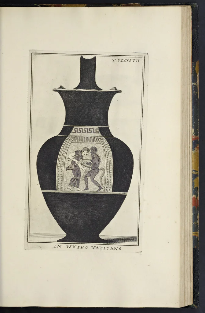 An illustration from Picturae Etruscorum in vasculis nunc primum in unum collectae explicationibus, et dissertationibus inlustratae, 1767, leaf 274