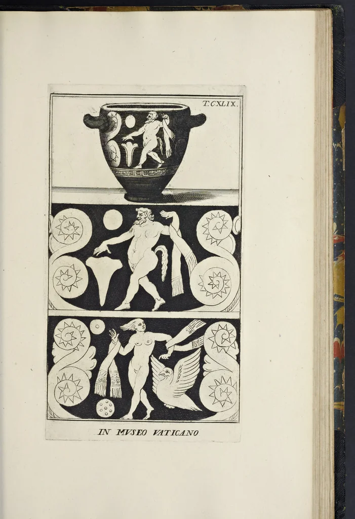 An illustration from Picturae Etruscorum in vasculis nunc primum in unum collectae explicationibus, et dissertationibus inlustratae, 1767, leaf 278