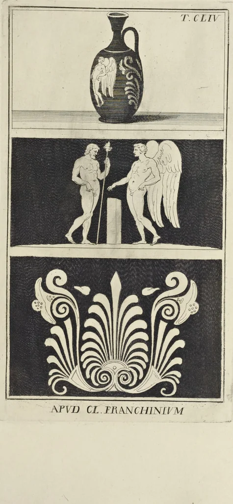 An illustration from Picturae Etruscorum in vasculis nunc primum in unum collectae explicationibus, et dissertationibus inlustratae, 1767, leaf 288