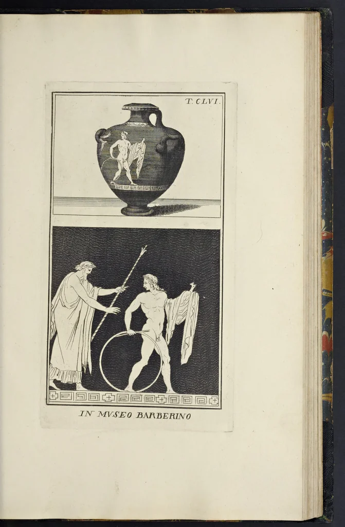 An illustration from Picturae Etruscorum in vasculis nunc primum in unum collectae explicationibus, et dissertationibus inlustratae, 1767, leaf 292